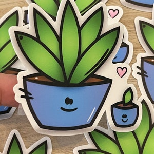 autocollant mères et bébés // autocollant végétal // regardez-moi cultiver plante succulente // nouvel autocollant bébé // autocollant aloès