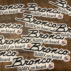 Adesivo de vinil Bronco Baby on Board Girl