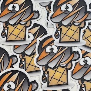 Süßer Tiger Eis Aufkleber // Dessert / Eiswaffel