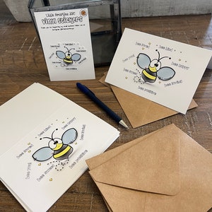 carte d’abeille de positivité // carte d’abeille de miel // carte de carte d’amour // carte de fête des mères mignonne // carte de punny // carte d’encouragement / abeille gentille abeille heureuse