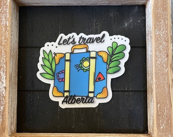 laat reizen Alberta sticker // alberta sticker // reizen alberta sticker // reissticker