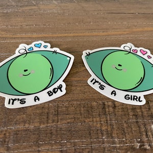 autocollant bébé pois dans une gousse // autocollant vinyle pois doux // autocollant bébé pois fille //autocollant bébé pois // baby shower // autocollant nouvelle maman