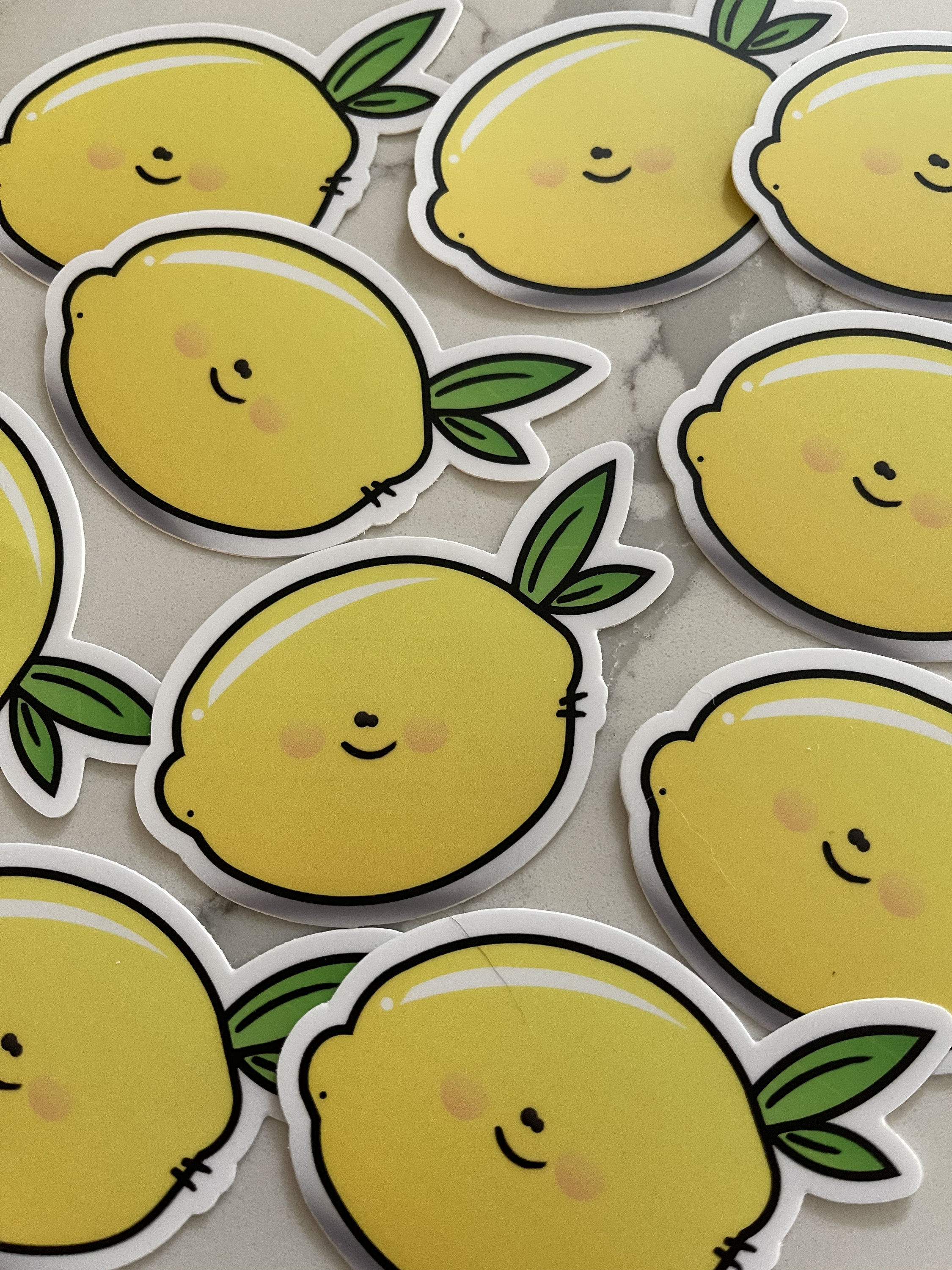 Lemon Sticker // Lemon Decal // Funny Lemon Sticker // Cute Fruit ...