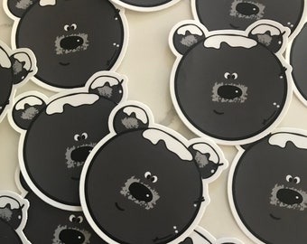 Cute Black Bear Vinyl Sticker