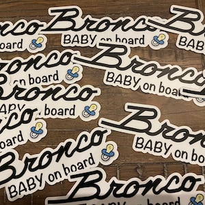 Adesivo de vinil Bronco Baby a bordo Boy