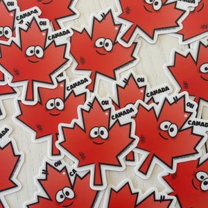 Oh Canada  Sticker // canada sticker // oh Canada decal // canada day // travel Canada maple leave sticker. Proud to be Canadian  elbows up