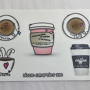 Ensemble de favoris café thé / positivité positivitea/ siroter relax respirer / latte / t'aimer un latte / amateurs de café