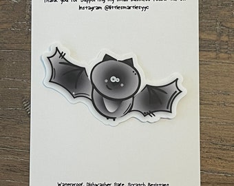 Simpatico adesivo in vinile per pipistrelli di Halloween // pipistrello spettrale / simpatico adesivo per pipistrelli