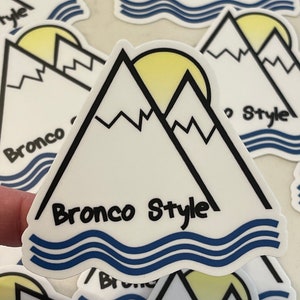 Bronco STYLE Vinyl Sticker // ford bronco style sticker decal // bronco Mountain sticker