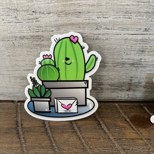 Niedliche kleine Valentinstag Pflanze Liebe Vinyl Sticker,