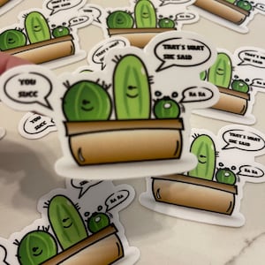 That’s what she said sticker Funny succulent sticker / punny plant sticker naughty cards / succ it / that’s what she said decal