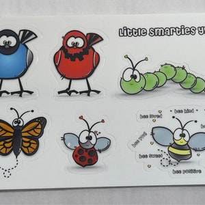 Ensemble de favoris Oiseaux et insectes // chenille // bourdon // coccinelle //. Papillon