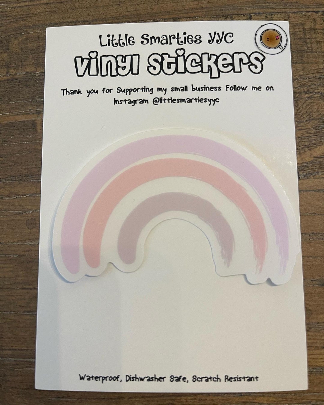 Cute Pink Rainbow Vinyl Sticker // Be Kind Sticker // Be Happy Vinyl ...