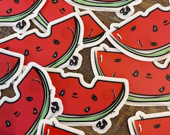Watermelon sticker // watermelon vinyl sticker // cute  food sticker // cute fruit   sticker // funny sticker