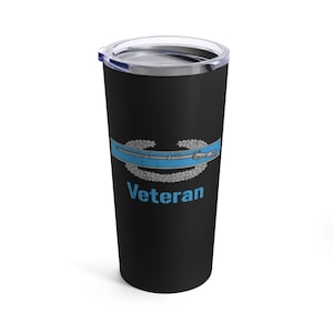 Combat Infantryman Veteran retired military army soldier 20oz Tumbler Insulated metal coffee mug drink beverage mug gift ready