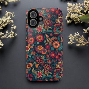 Vintage Flower Floral pattern.png Magsafe magnetic Case Full-Wrap Art Unique Print iPhone 16 15 14 13 12 11 X XS 8 Max Pro Plus Gift