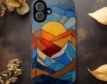 Witraż Mozaika Natura Magnetyczne Etui SunMagsafe Pełne Owinięcie Sztuka Unikalny Wydruk iPhone 17 16 15 14 13 12 11 X XS 8 Max Pro Plus Prezent