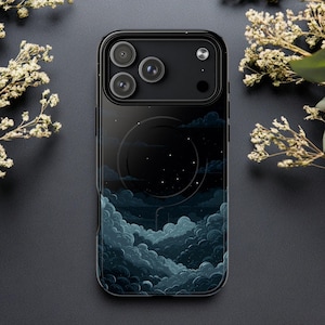 Estuche magnético Magsafe con diseño de cielo nocturno de anime oscuro y envoltura completa con impresión artística única para iPhone 17, 16, 15, 14, 13, 12, 11, X, XS, 8 Max, Pro Plus, regalo