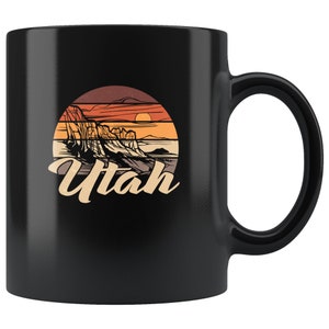 State of Utah Mountains hiking camping Mug