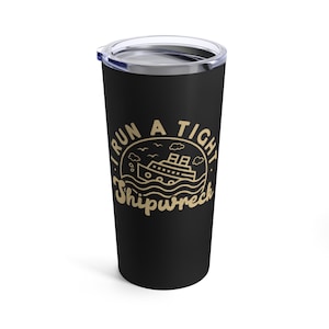 Strakke scheepswrak 20oz beker geïsoleerde metalen koffiemok drank mok cadeau klaar