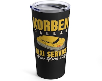 Korben Dallas fifth element scifi retro movie Taxi Service 20oz Tumbler Insulated metal coffee mug drink beverage mug gift ready
