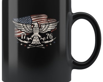 Land of the free Home of the brave 4th of July 2A Freedom Independence Day Mug fourth of July Patriotic Vintage Look