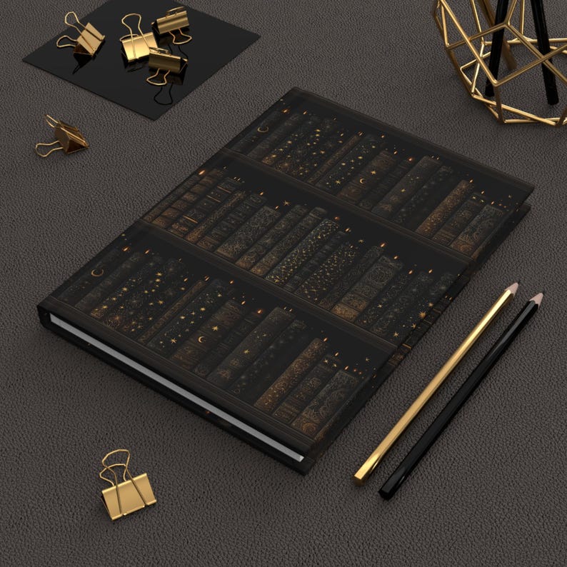 Diario gotico, quaderno con copertina rigida opaca per scrivere, design antico, diario Cottage Core, blocco note Gothcore, regalo di cancelleria unico immagine 6