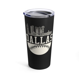 Baseaball Dallas 20oz Tumbler Insulated metal coffee mug drink beverage mug gift ready