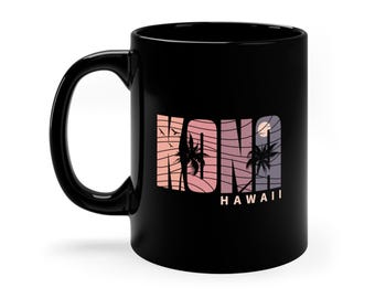 Kona Hawaii resemugg: Keramisk kaffekopp, öinspirerad