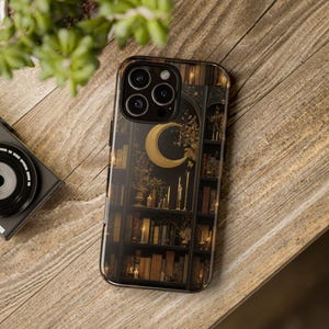 Celestial Darkcore bookshelf goblincore Dual-Layer tough Phone Case iPhone, Samsung & Pixel Cover | Matte Glossy Finish Unique Case