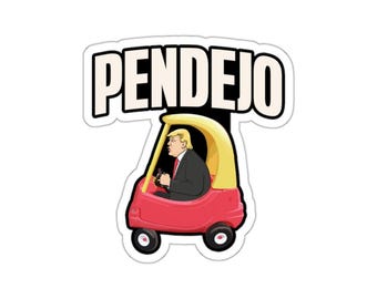 Adesivo fustellato impermeabile anti-Trump divertente politico anti-Trump in vinile per interni ed esterni, per laptop, bottiglie d'acqua, auto