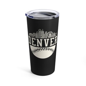 Baseball Denver 20oz Tumbler Geïsoleerde metalen koffiemok drank mok cadeau klaar