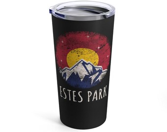 07 ColoradoESTESpark Vaso de 20 oz Taza de café de metal aislada Taza de bebida Taza de regalo lista