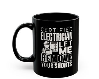 Funny Electrician Electrical Worker Certified Electrician Explained Gift For Him Electricians Ceramic coffee mug tea drink beverage cup gift