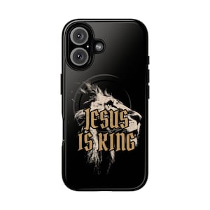 Christian Jesus is King Lion BibleMagsafe magnetic Case Full-Wrap Art Unique Print iPhone 16 15 14 13 12 11 X XS 8 Max Pro Plus Gift