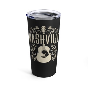 Nashville Acoustic 20oz Tumbler Insulated metal coffee mug drink beverage mug gift ready