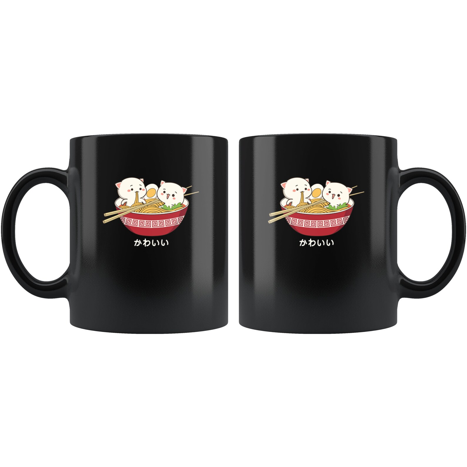 Kawaii Japanese Cats in a Bowl of Ramen Miso Soup Anime Otaku Etsy
