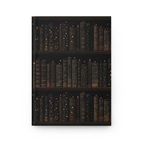 Gothic Journal, Matte Hardcover Notebook for Writing, Ancient Bookshelf Design, Cottage Core Diary, Gothcore Notepad, Unique Stationery Gift