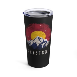 06 ColoradoKeystone 20oz Tumbler Insulated metal coffee mug drink beverage mug gift ready