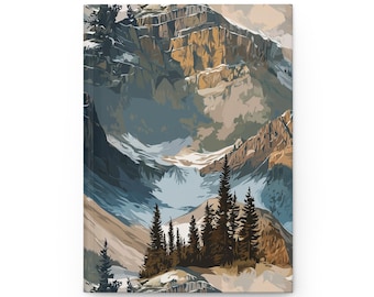Mountain Scene Christmas Gift Outdoors Journal, Notebook, Sketchbook, Travel Diary, Camping Gift for Nature Lover