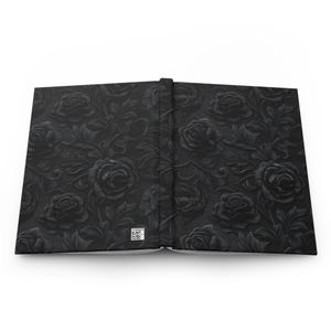 Journal rose en relief noir, cahier floral gothique, cahier d'écriture esthétique sombre, cadeau élégant pour écrivains, papeterie sorcière image 6