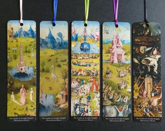 Hieronymus Bosch The Garden of Earthly Delights Bookmarks,Oil painting bookmarks,Dutch art,Renaissance, Religion, artists gift readers gift