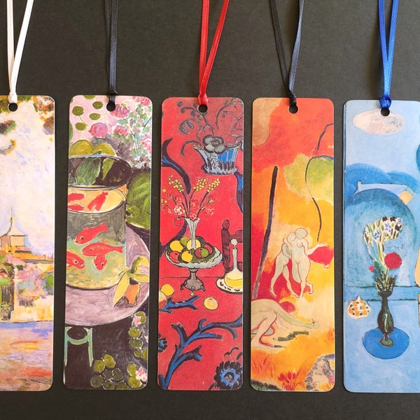 Henri Matisse Bookmarks, Oil painting bookmarks, Fauvism, Impressionism, Modern Art, French art, artists readers gift