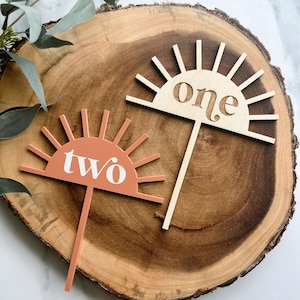 Sun Cake Topper, Boho Sun Cake Topper, Sunny Party, Boho Sun Party, Acrylic Cake Topper, Birthday, Three Dimensional