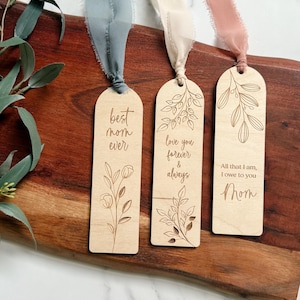 Mother&#39;s Day Gift Ideas, Mother&#39;s Day Bookmarks, Gifts for Her, Book Lover Gifts, Floral Bookmark, Custom Mother&#39;s Day Gifts