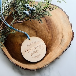Sleep In Heavenly Peace Ornament, Miscarriage Baby Loss Stillbirth Remembrance Gift, Wooden Ornaments, Christmas Ornament, Personalized Gift