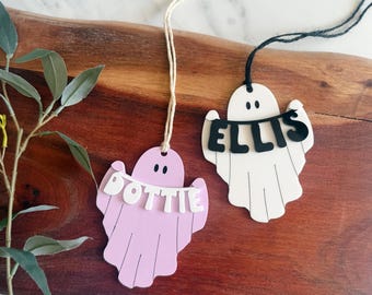 Boo Basket Tag, Halloween Basket Tag, Acrylic 3D Ghost Tag, Personalized Boo Basket Tag, Custom Halloween Tag, Spooky Season Tag, Name Tag
