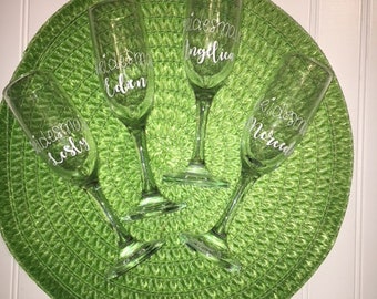 Taças de champanhe para dama de honra
