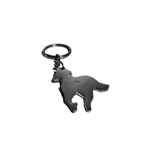 Solid Pewter White Pony Keychain