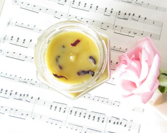 Sheep Milk Beeswax Candle - Soothing Rose Hibiscus